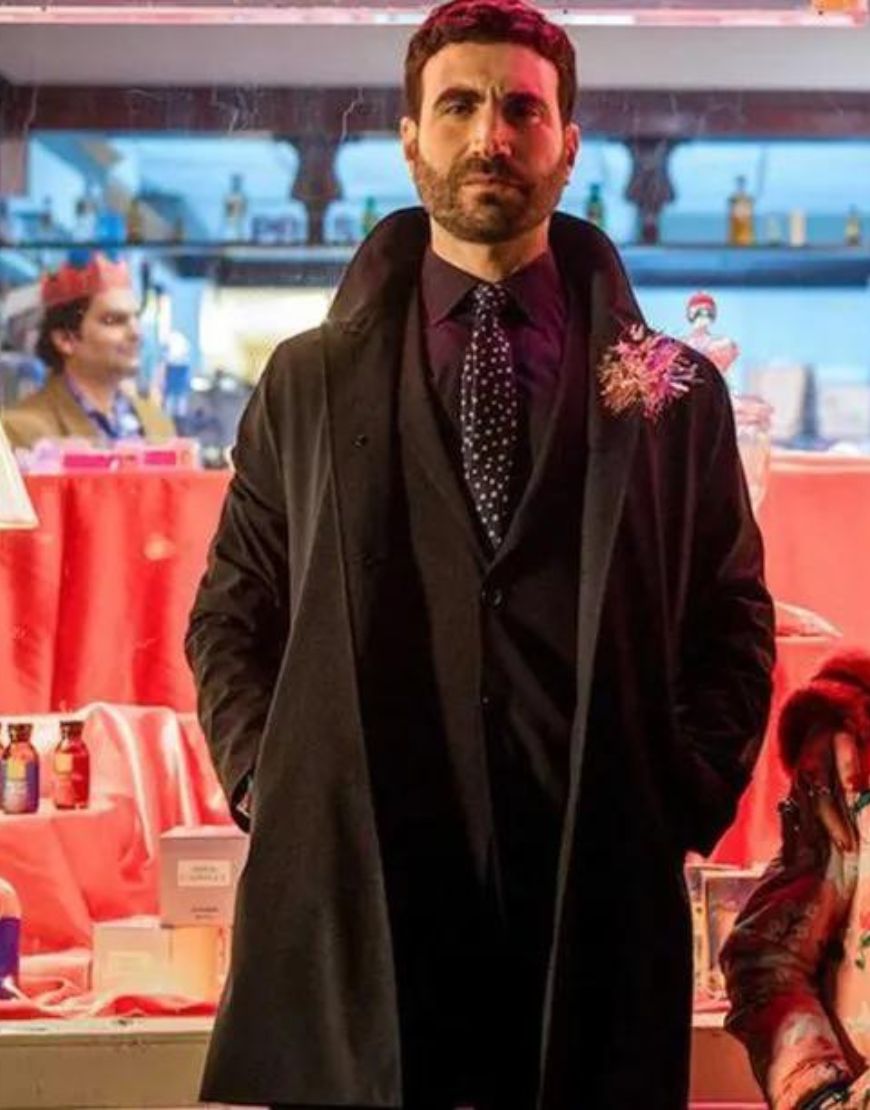 Ted Lasso Roy Kent Black Cotton Coat